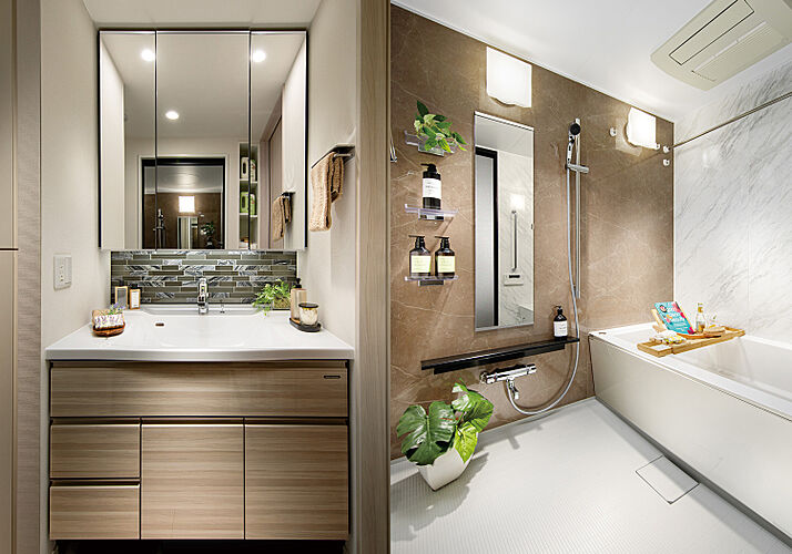 ガーラ・レジデンス府中武蔵野台デュアル パウダールーム／バスルーム