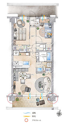 ガーラ・レジデンス南浦和プルミエ 間取り G1