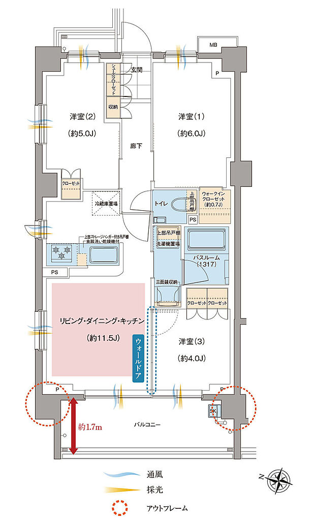 ガーラ・レジデンス南浦和プルミエ 間取り J