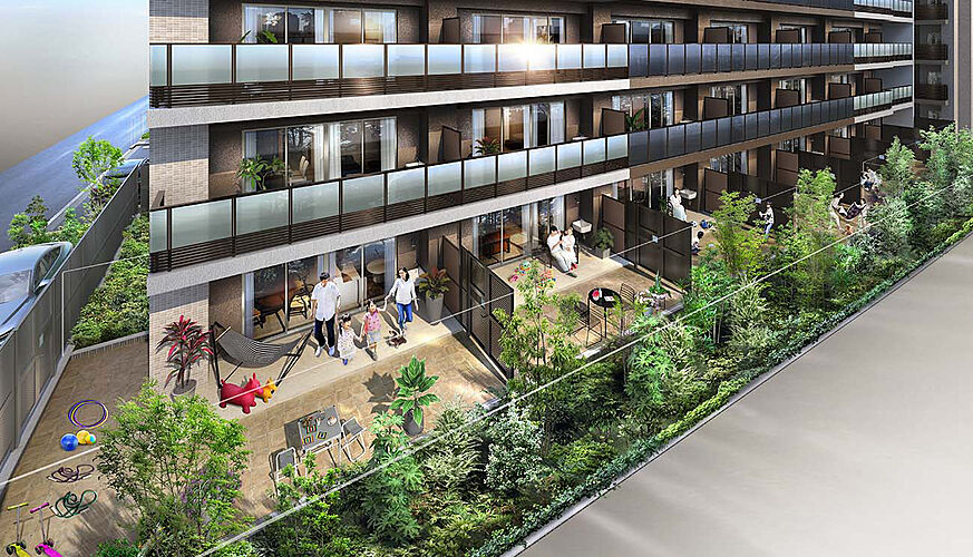 ガーラ・レジデンス藤沢 テラス・専用庭完成予想CG