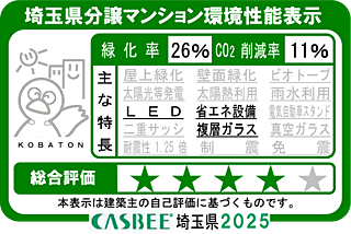 ガーラ・レジデンス川口 埼玉県分譲マンション環境性能表示