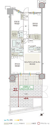 ガーラ・レジデンス田無 間取り Eg