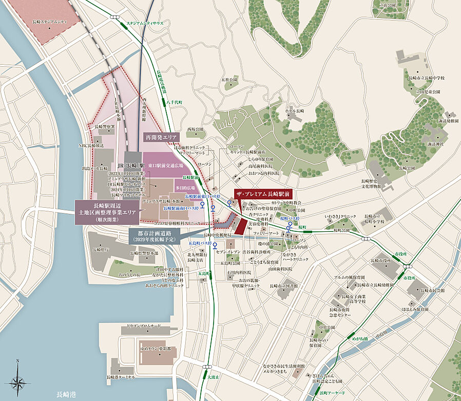 ザ・プレミアム長崎駅前：案内図
