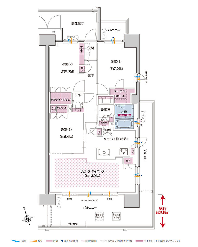 ポレスター長岡ステーションテラス 間取り D2