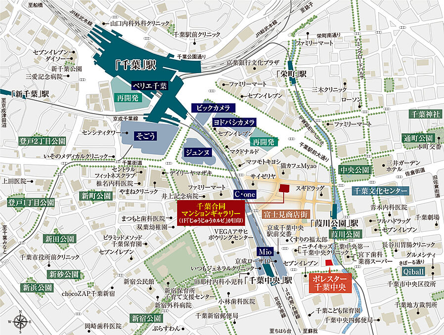 ポレスター千葉中央：モデルルーム地図