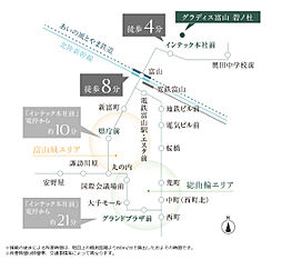グラディス富山 碧ノ杜 アクセス図