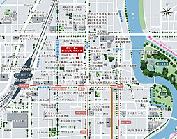 ポレスター野田屋町スクエア 現地案内図