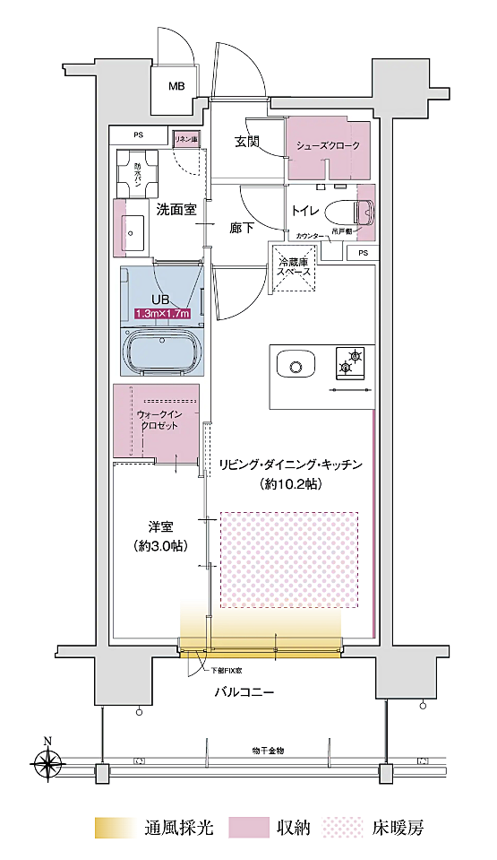 ソルティア池田さくら通り 間取り B