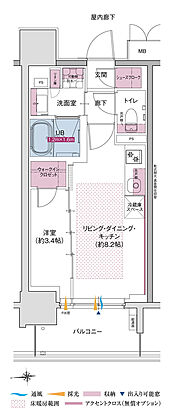 ソルティア天満橋シーズンプレイス 間取り B