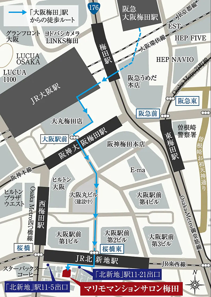 ソルティア上町台高津公園：モデルルーム地図