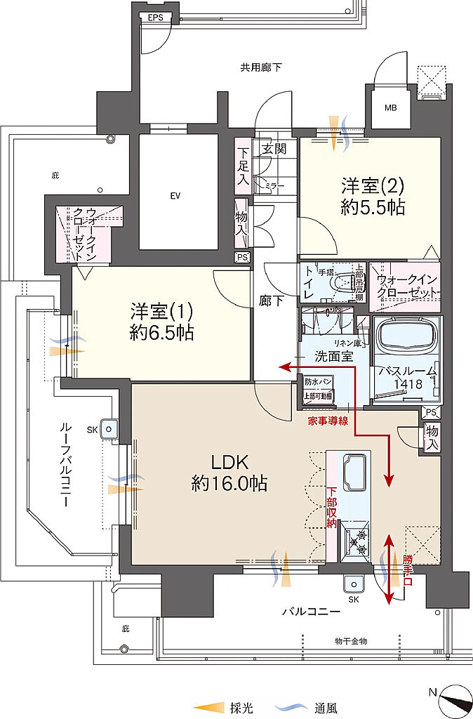 ファーネスト井尻ルシエEAST/WEST 間取り 【WEST】J