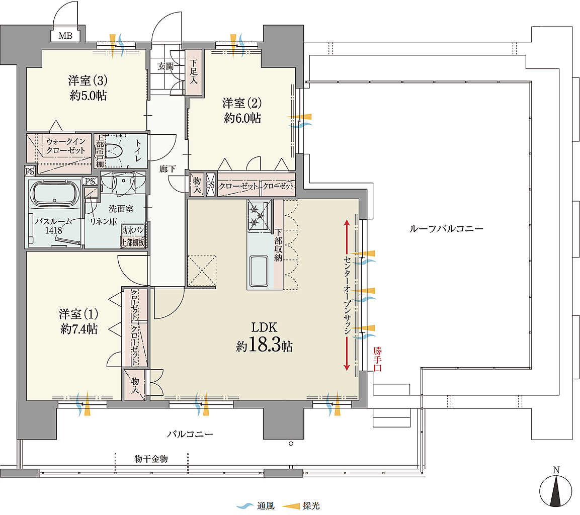 ファーネスト鹿大前グレイス 間取り F