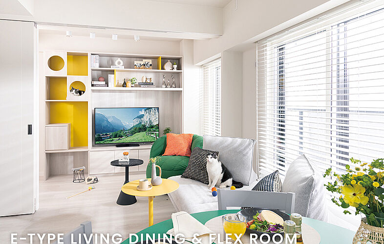 クレアホームズ フラン白石〈センタープレイス〉 リビング・ダイニング＆フレックスルーム（Eタイプ）