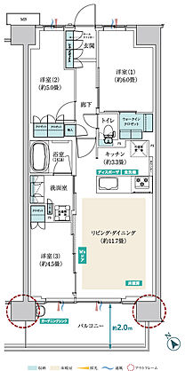メイツ昭島 間取り B-K