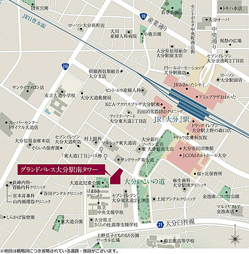 グランドパレス大分駅南タワー 現地案内図