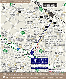 プレシス相模原レジデンス モデルルーム案内図