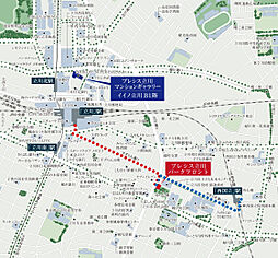 プレシス立川パークフロント モデルルーム案内図