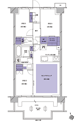 プレシス南流山パークフロント 間取り 【先着順】F2t