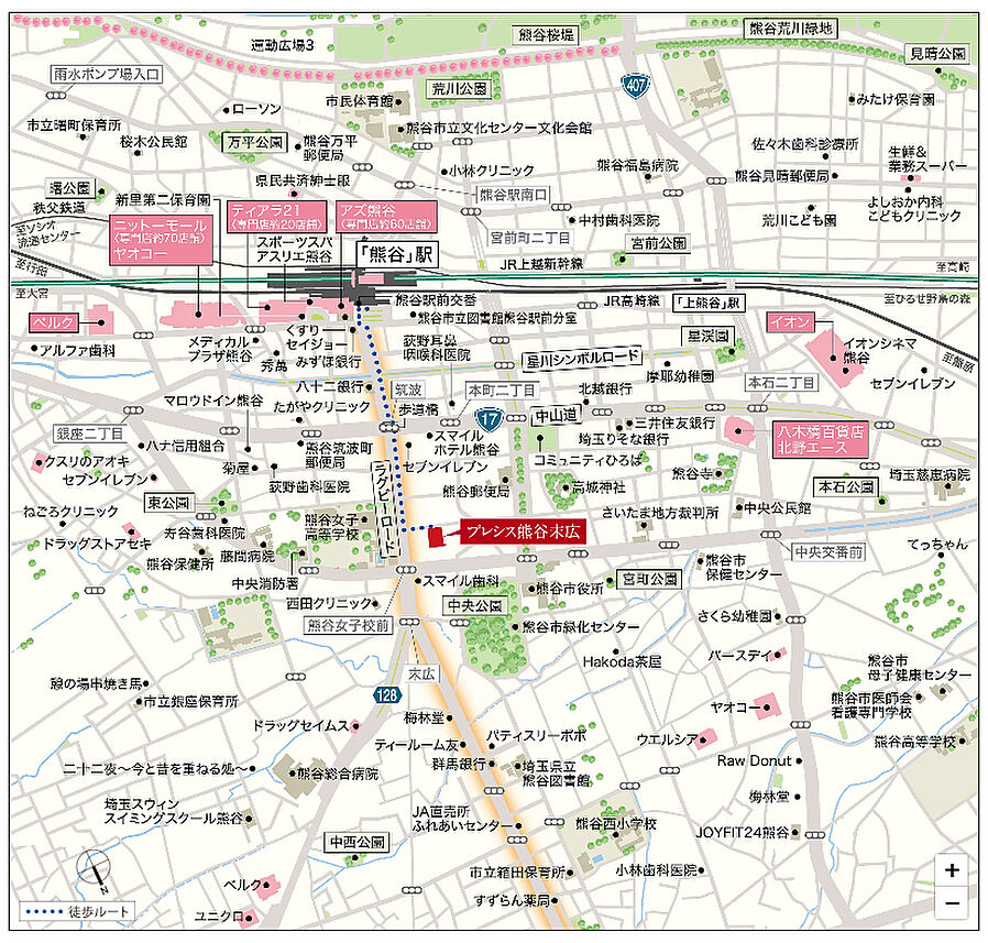 プレシス熊谷末広：案内図