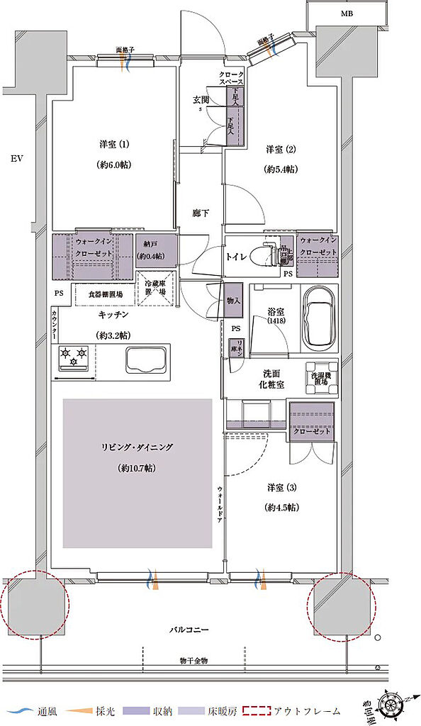 プレシス熊谷末広 間取り 【第1期先着順】C