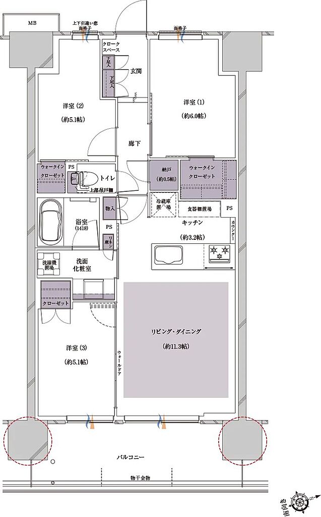 プレシス熊谷末広 間取り 【第1期先着順】D