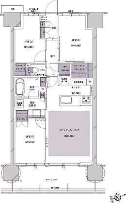 プレシス熊谷末広 間取り 【第1期先着順】D
