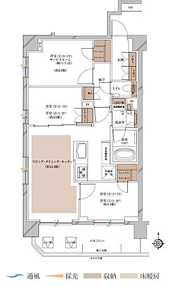 プレシス北浦和WEST 間取り 【先着順】B