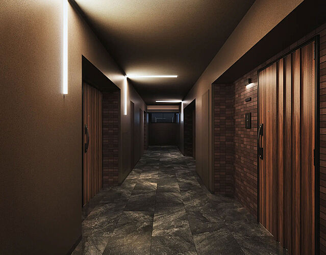 THE HOUSE 小倉駅 内廊下完成予想CG