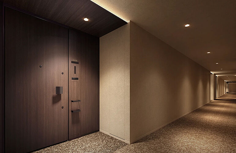 ヴィークハウス深沢 内廊下完成予想CG