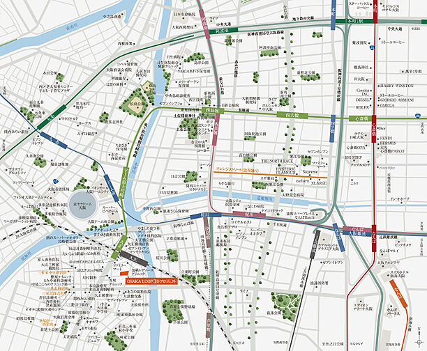 クレアホームズ フラン大正駅前 現地案内図