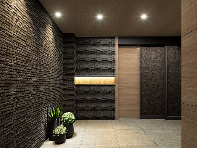 アイムテラス福住 エントランスアプローチ完成予想CG