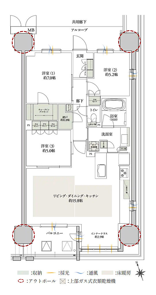 JR神戸線最大級※１大阪駅１駅※2 マンションプロジェクト 間取り AA