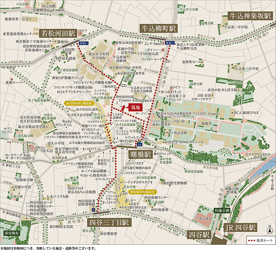 ジオ市谷仲之町：案内図