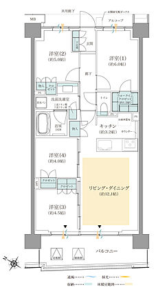 ジオ板橋浮間舟渡 間取り C14