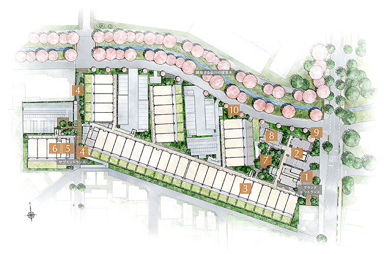 ジオ武蔵小金井 敷地配置イラスト