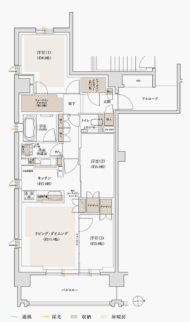ジオ東小金井 間取り K