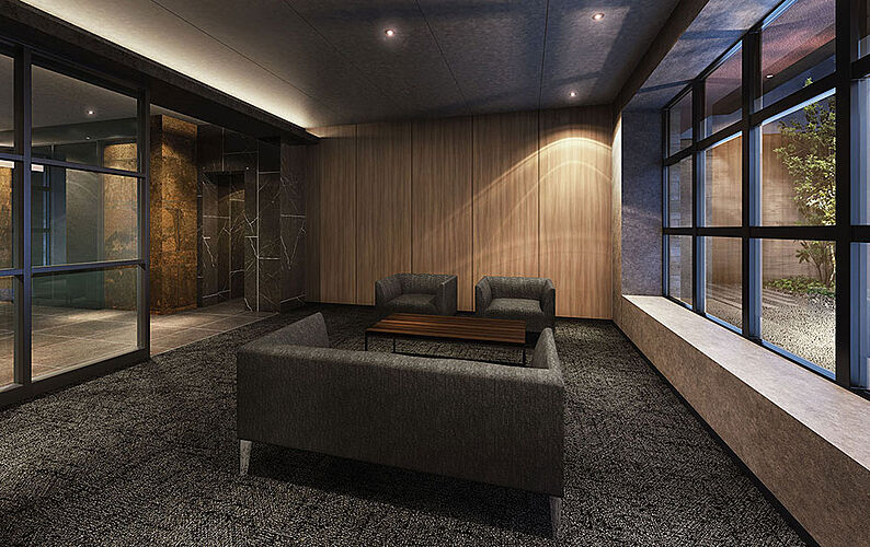 オーヴィジョン朝倉街道駅前 ラウンジ完成予想図