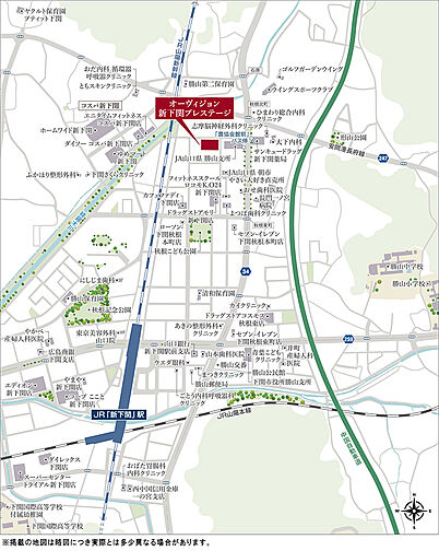 オーヴィジョン新下関プレステージ 現地案内図