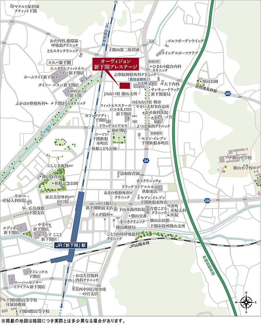 オーヴィジョン新下関プレステージ：案内図