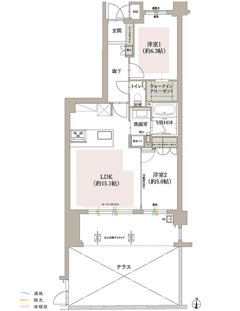 オーヴィジョン室見一丁目 間取り B1