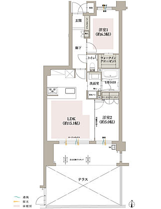 オーヴィジョン室見一丁目 間取り B1
