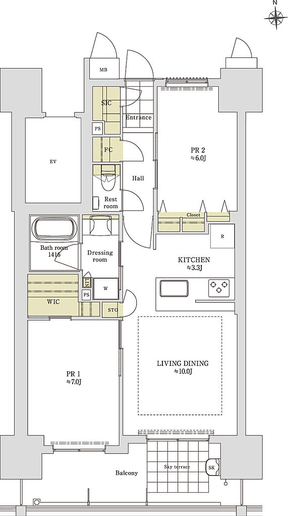ロイヤルガーデン高松駅南弐番館 間取り B