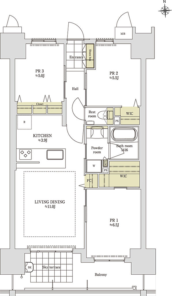 ロイヤルガーデン高松駅南弐番館 間取り C