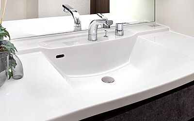 一体成型の洗面ボウル