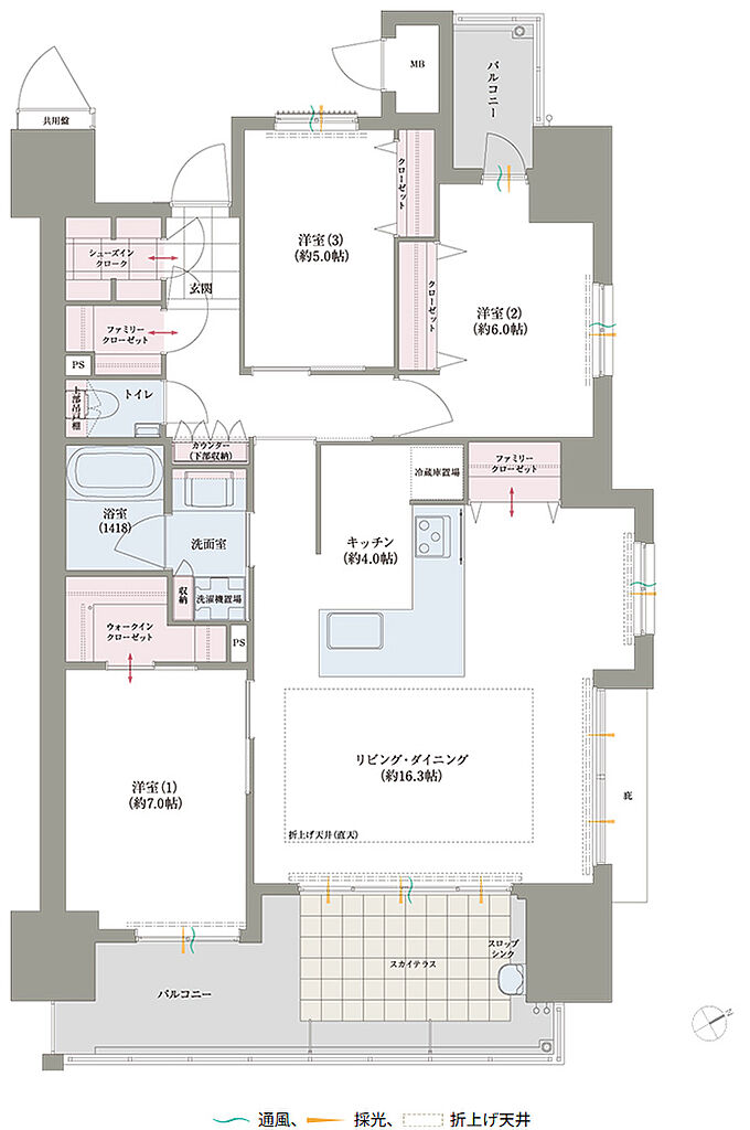 ロイヤルガーデン吉野本町ザ・レジデンス 間取り 86-F