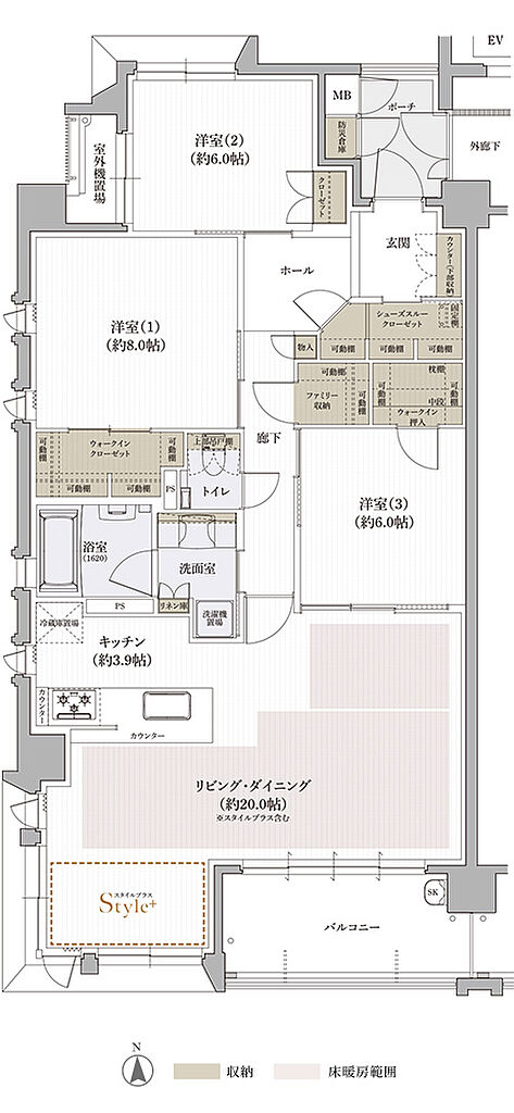 クレアホームズ道後上市 ザ・プレミアム 間取り A【MENU PLAN2】