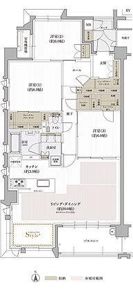 クレアホームズ道後上市 ザ・プレミアム 間取り A【MENU PLAN2】