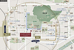 クレアホームズ松山南堀端ザ・プレミアム 現地案内図