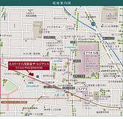 エスリード八尾駅前ザ・レジデンス 現地案内図