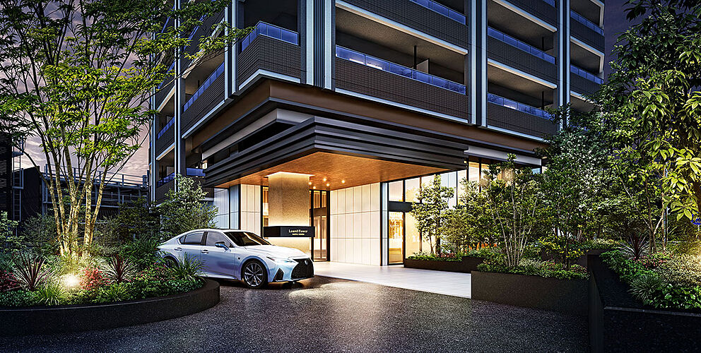 ローレルタワー名古屋千種 車寄せ完成予想イメージCG